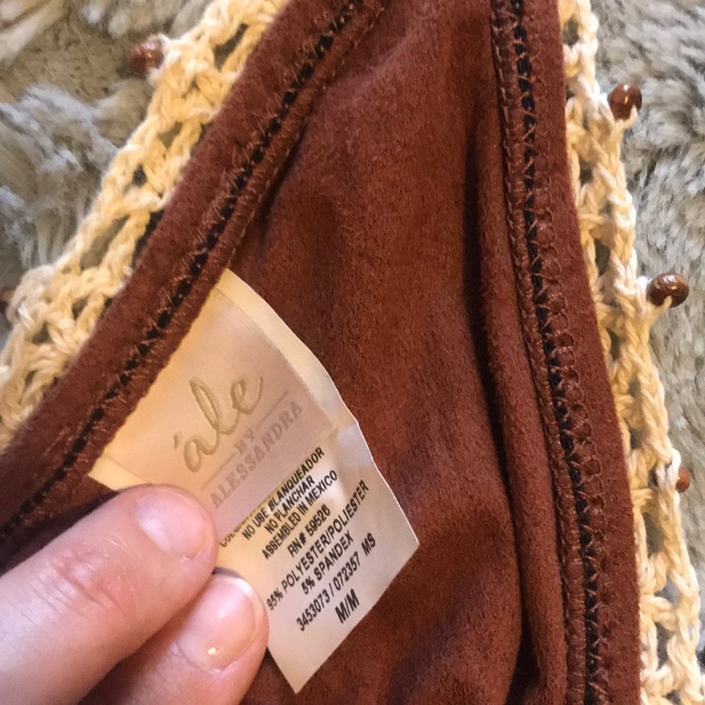 BNWOT Ale by Alessandra faux suede boho bikini 👙 - Picture 5 of 7